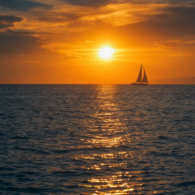 Sunset over water
