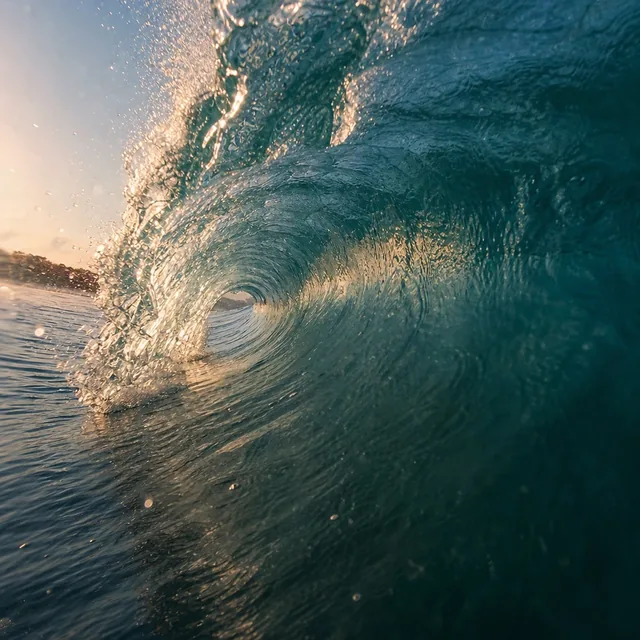 Teal wave barrel